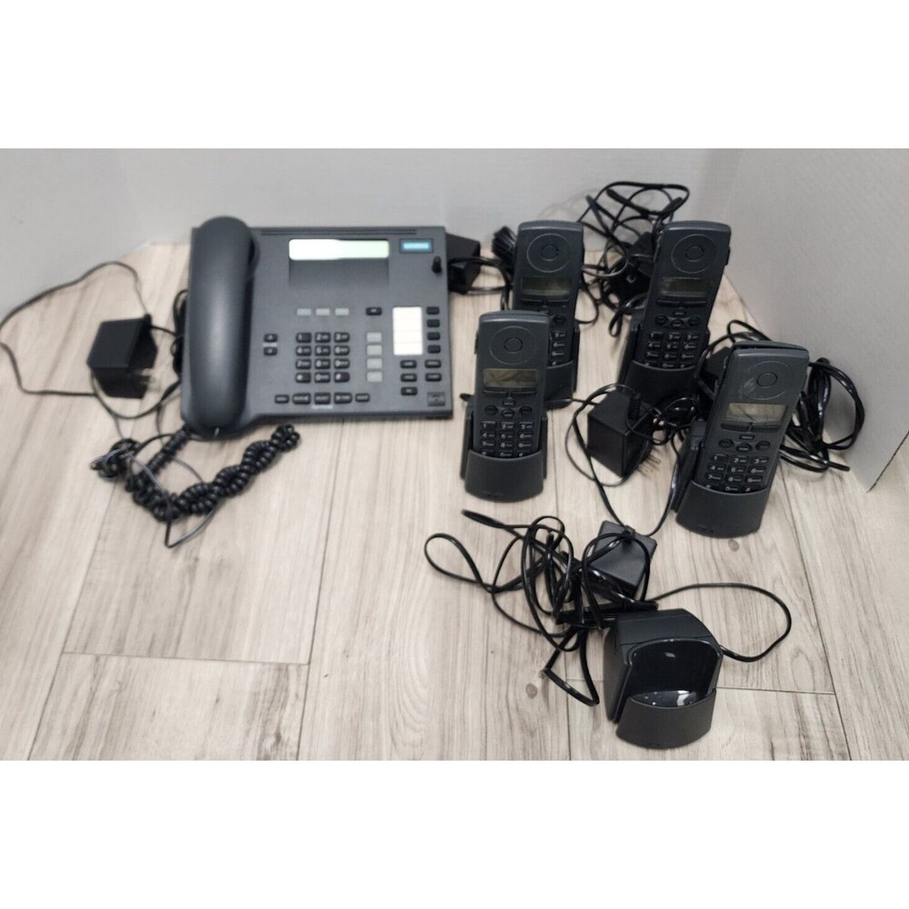Siemens Giga Set 2420 Dask Station with 4 Cordless Phones